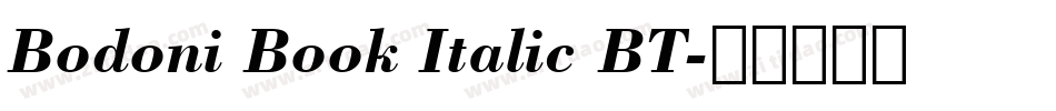 Bodoni Book Italic BT字体转换